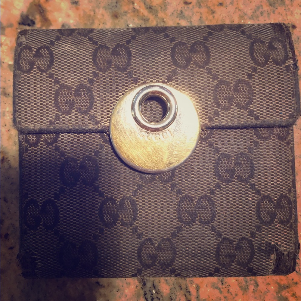 Brown and Pink Gucci Wallet